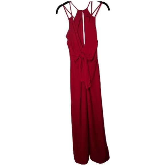 ASOS Red Tie Front Jumpsuit Size 6 - NWT! - Picture 4 of 11